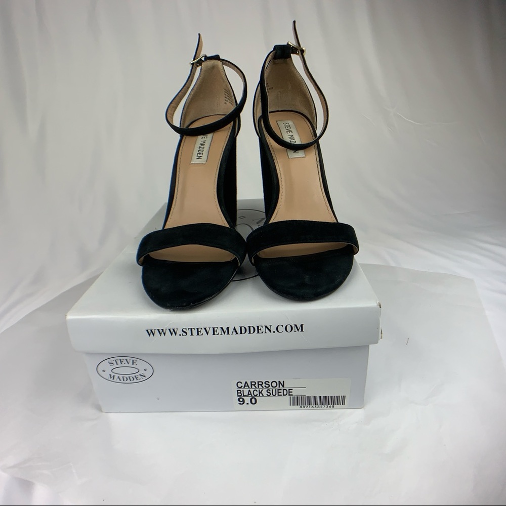 Steve Madden Carrson Suede Block Heel  Ankle Strap
